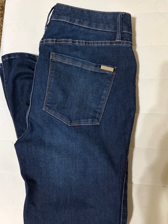 White House Black Market Denim - White House Black Market Dark Blue Skinny Crop Jeans
